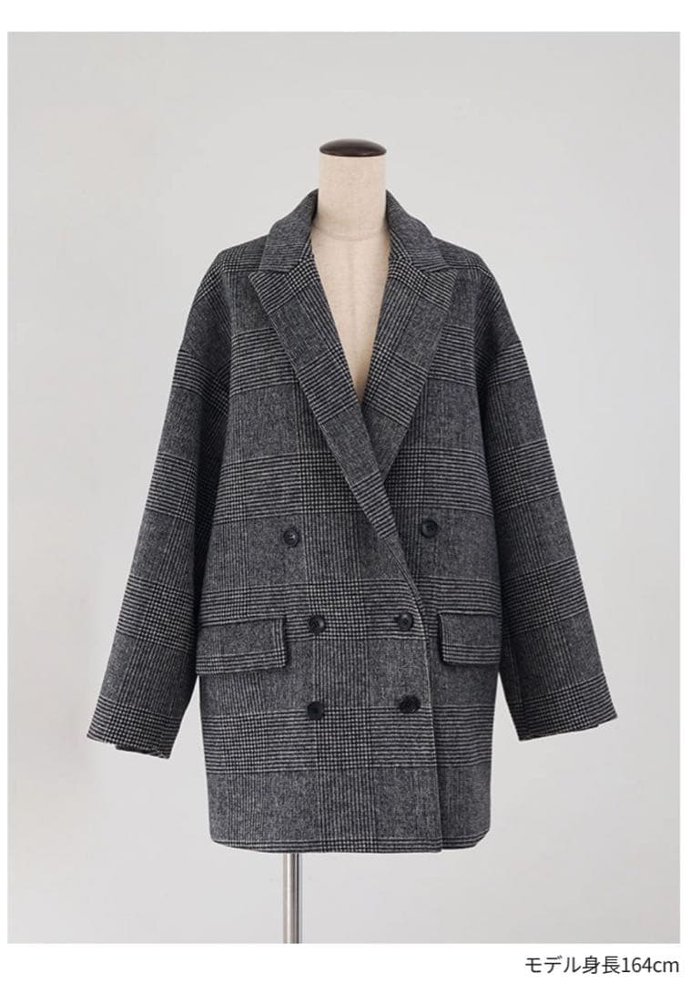 値下　FORME 東原亜希　コート　チェック　ノベルティ付き　ジャケット