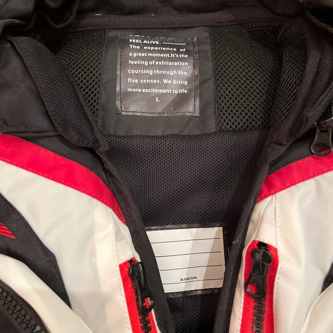 PORVOISR ライフジャケット ホワイト/ブラック/レッド