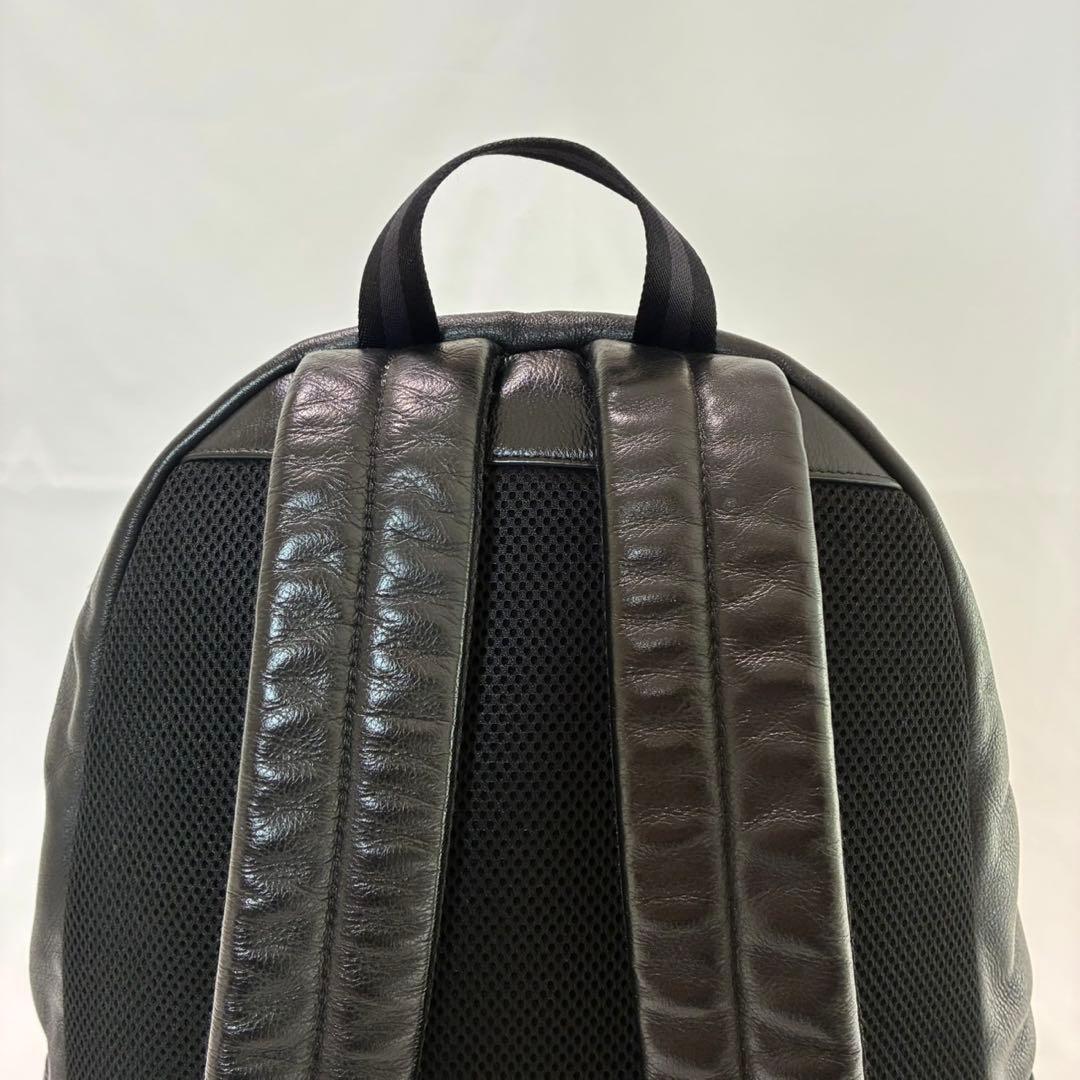 【美品】コーチ 54786 チャールズ リュック ビジネスバッグ レザー 黒