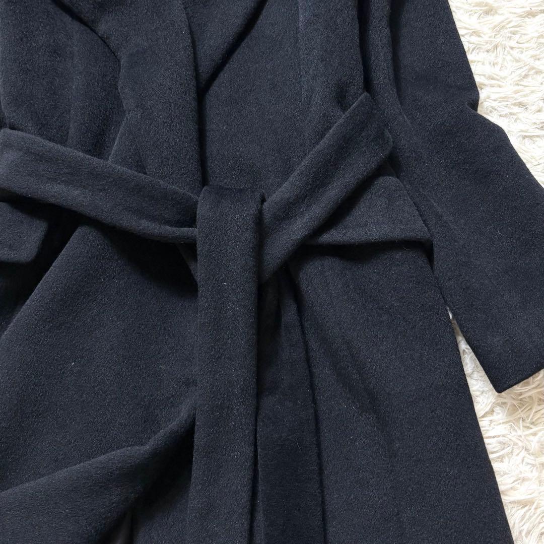 ✨美品✨ イエナ　アンゴラウールロングコート　フォックスファー取り外し可　ベルト