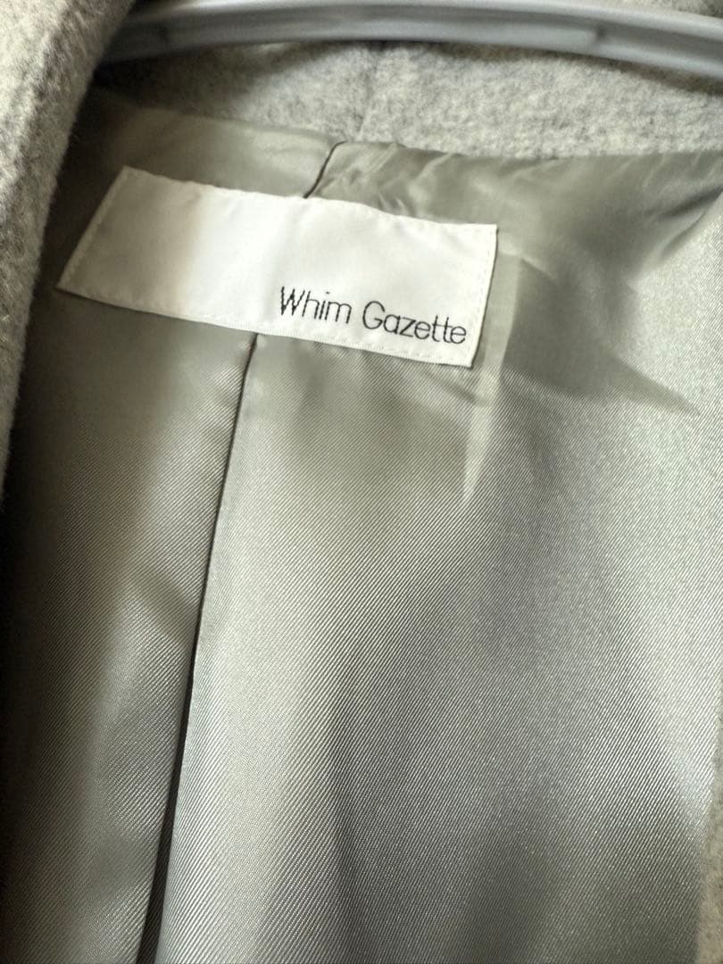 Whim Gazette メリンプミドルコート グレー 2024AW