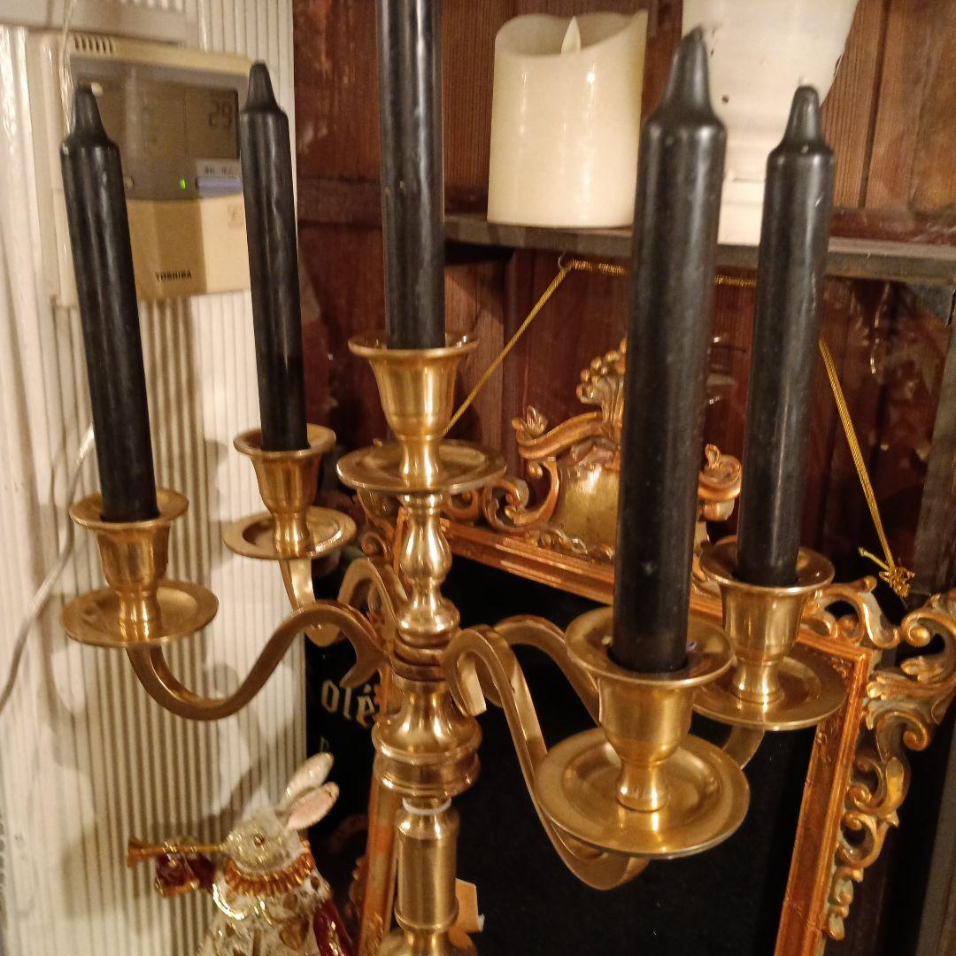 お値下げ❤キャンドルスタンド・5本立て仕様　超豪華！　ブラス