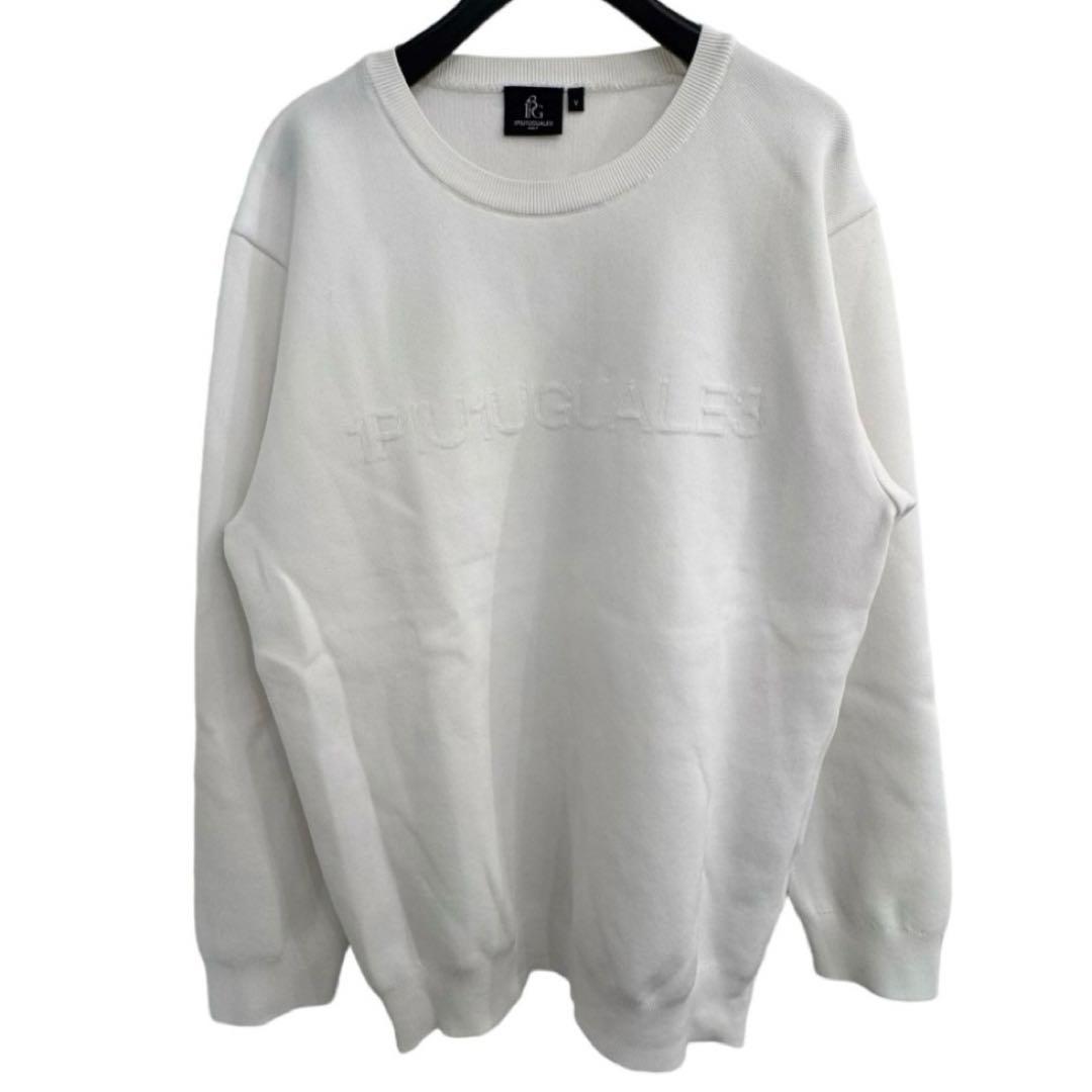 1PIU1UGUALE3 GOLF ウノピュゥ　サークルロゴニット　ホワイト