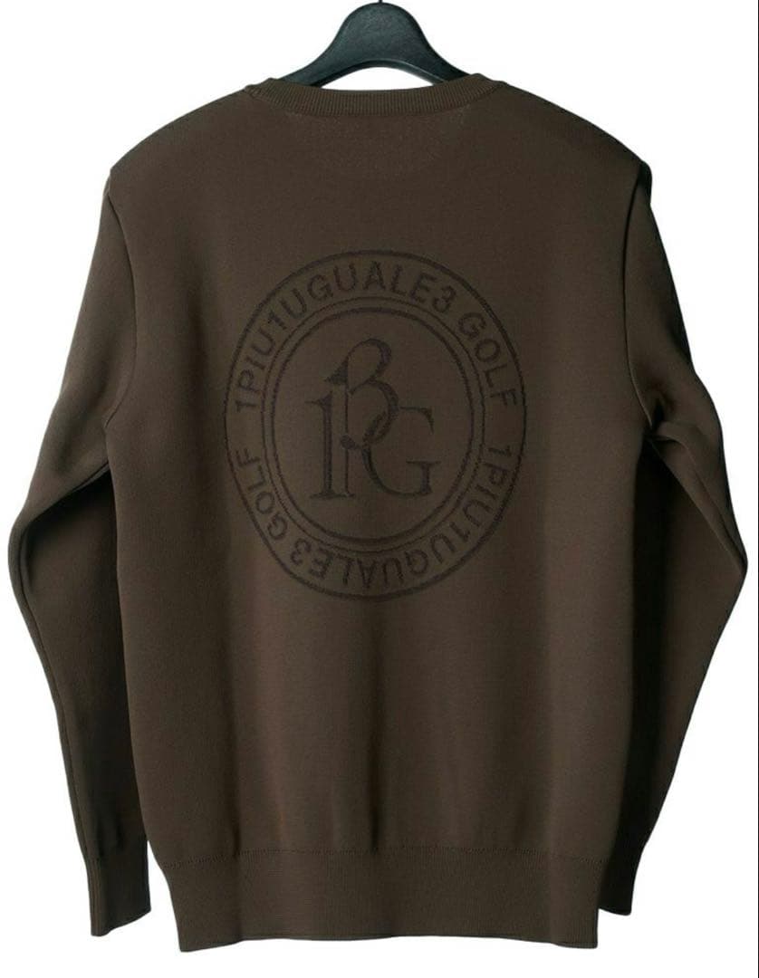 1PIU1UGUALE3 GOLF ウノピュゥ　サークルロゴニット　ホワイト