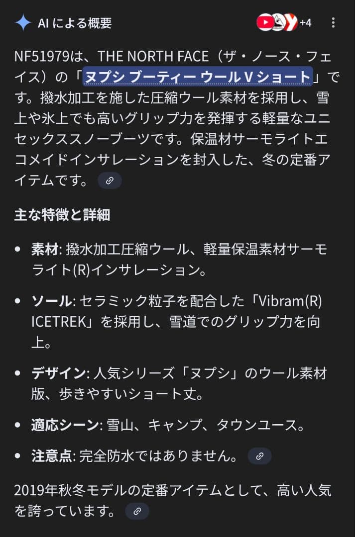 THE NORTH FACE ヌプシ ウール ブーティー スノーブーツ