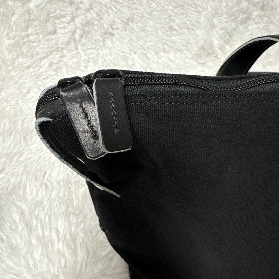 ポーター　吉田鞄　レザー　キャンバス　ボストンバッグ　ブラック