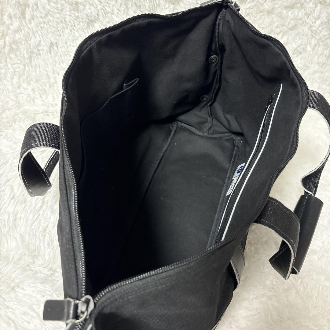 ポーター　吉田鞄　レザー　キャンバス　ボストンバッグ　ブラック