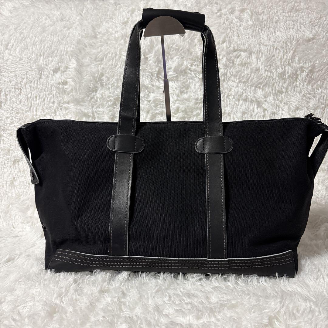 ポーター　吉田鞄　レザー　キャンバス　ボストンバッグ　ブラック