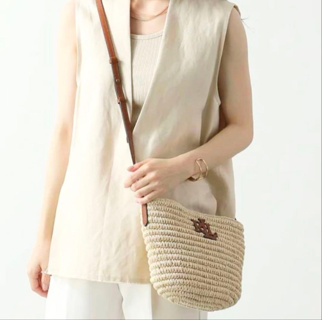 ローレン　RALPH LAUREN ショルダーバッグ かごバッグ ストローバッグ