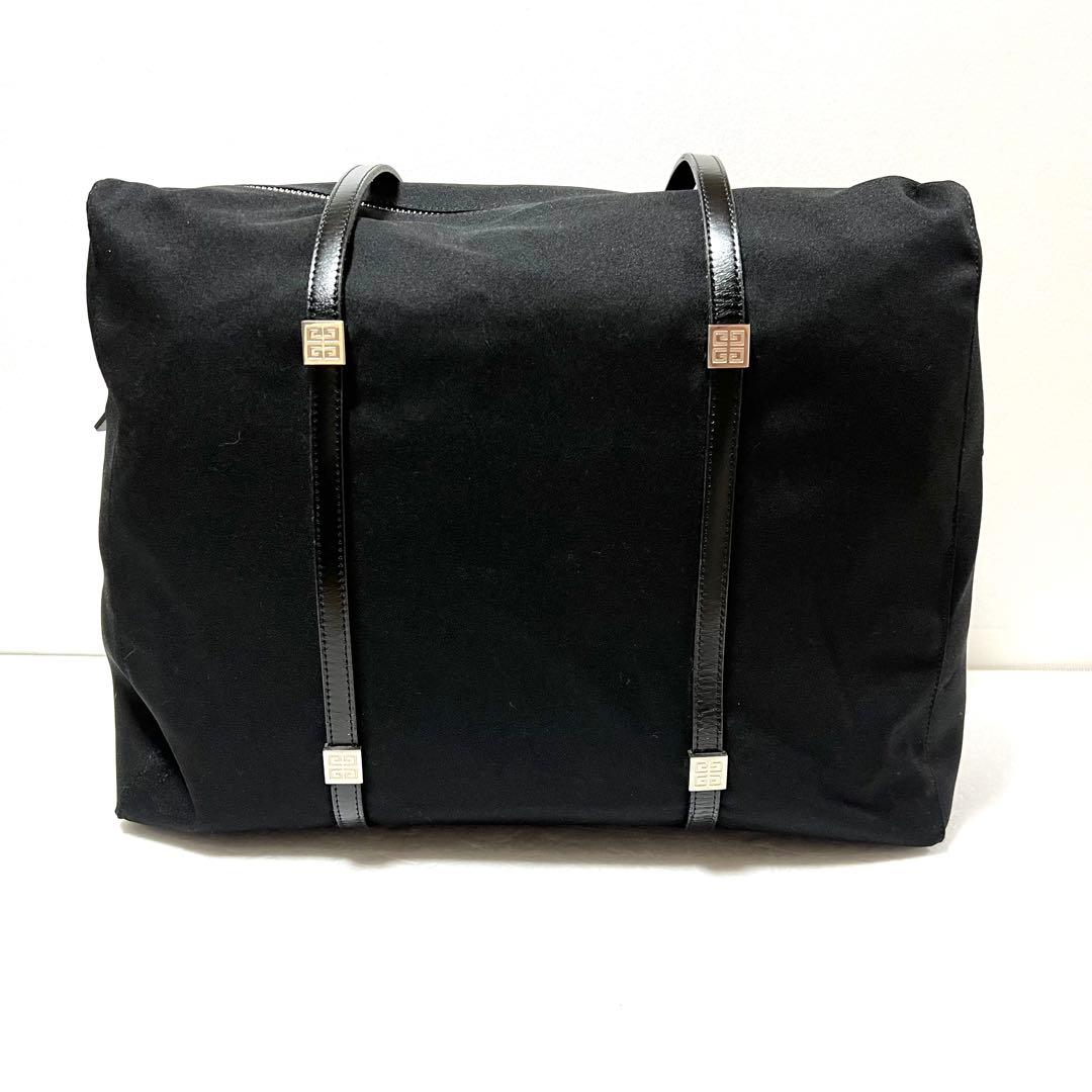 【良品】GIVENCHY ジバンシィ ボストンバッグ ナイロン 4Gロゴ 黒