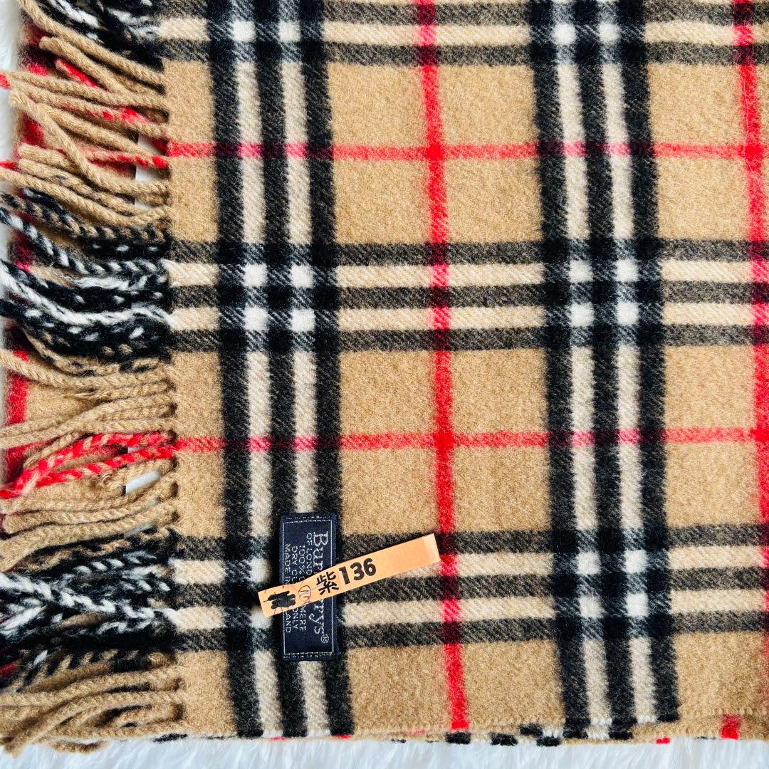 BURBERRY LONDONマフラー　カシミヤ100% ノバチェック　英国製