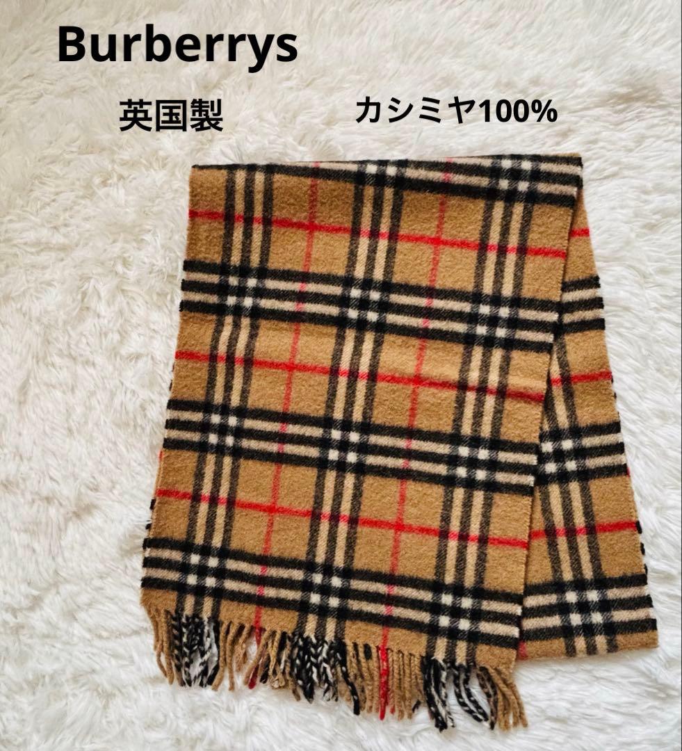 BURBERRY LONDONマフラー　カシミヤ100% ノバチェック　英国製