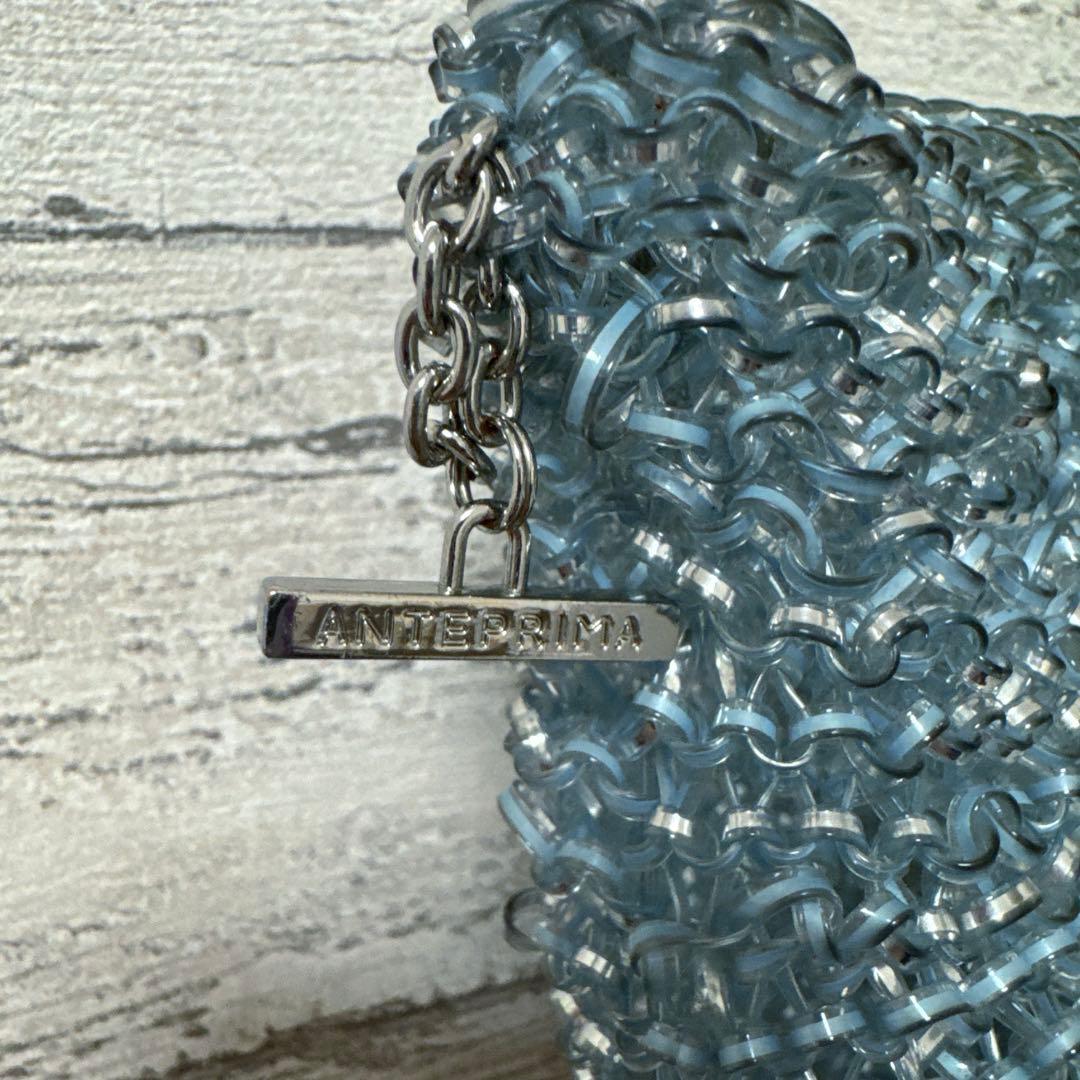 アンテプリマ セッキオスティローゾ ショルダーバッグ シルバーブルー