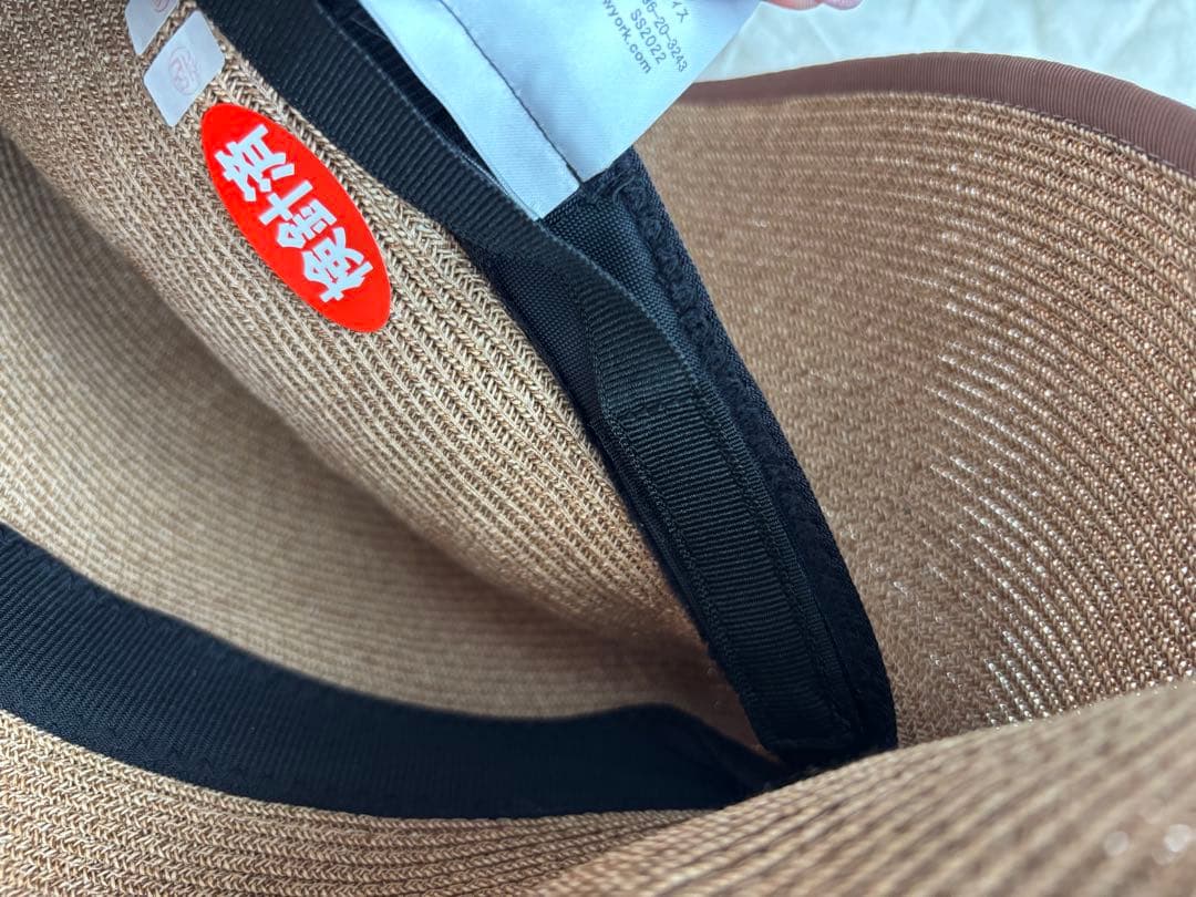 新品　Athena New York リボン付き 麦わら帽子