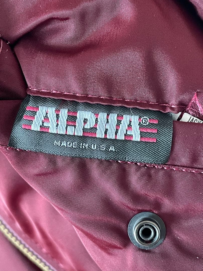 ジャケット・アウター ALPHA INDUSTRIES MA-1 MAROON made in USA