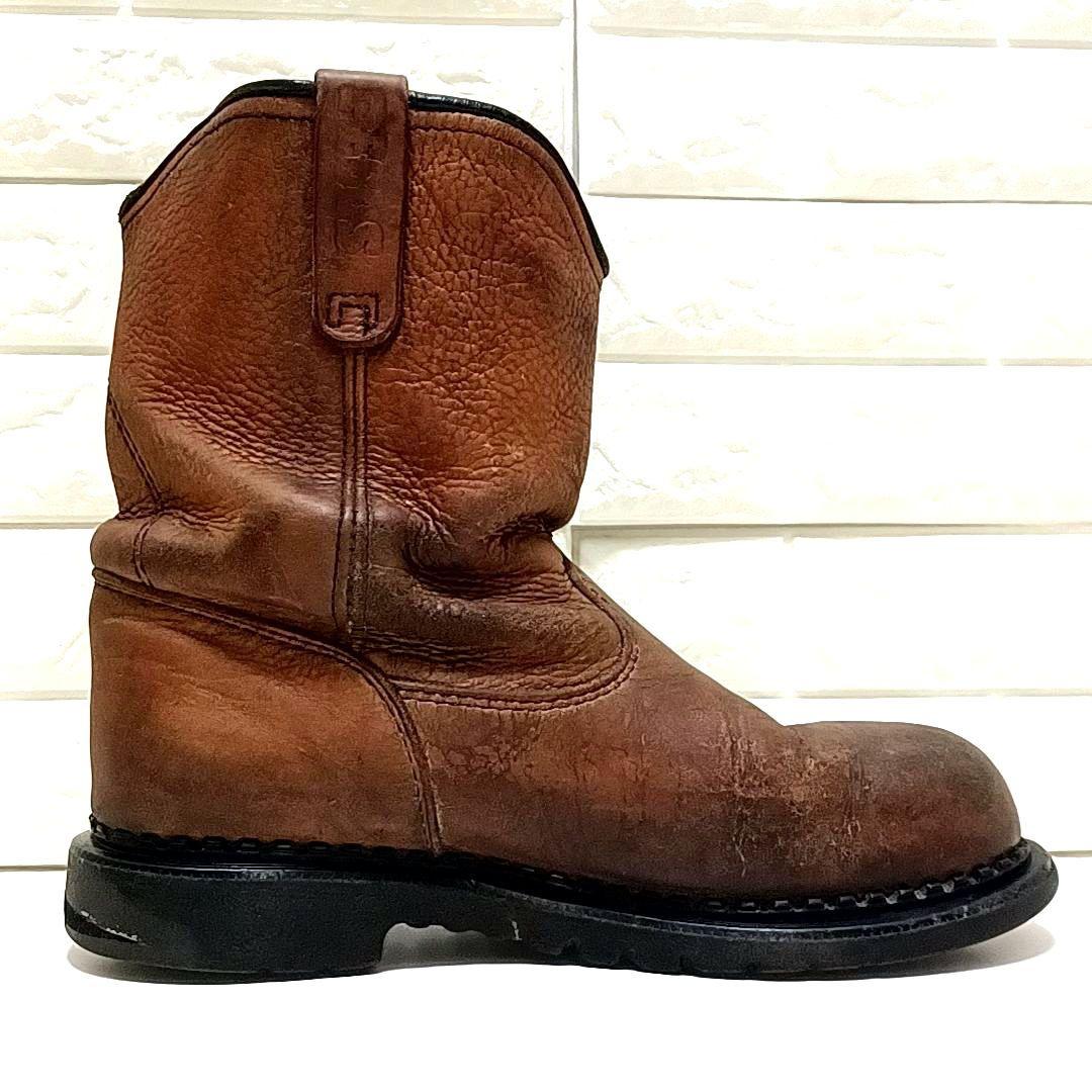 【希少★USA製】RED WING　レッドウィング　シボ革 レザー　ペコスブーツ