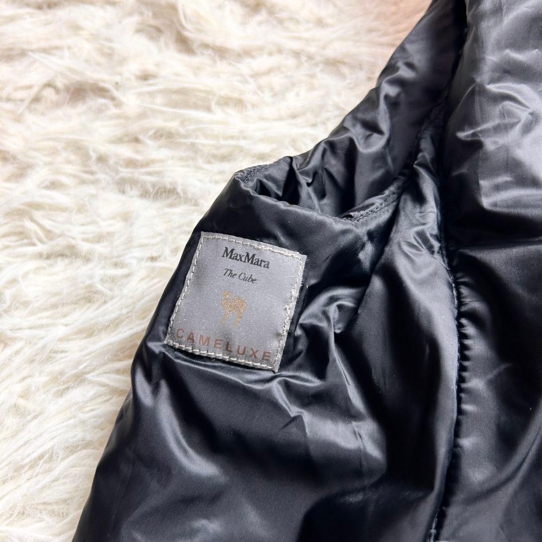 美品★MaxMara the cube ダウン ベスト ジレ フーデット コート