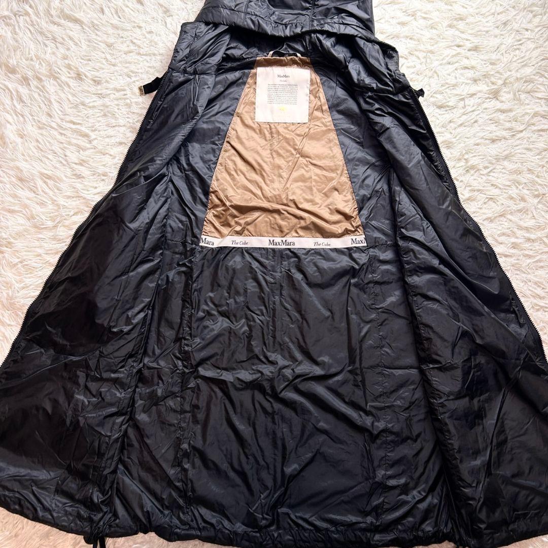 美品★MaxMara the cube ダウン ベスト ジレ フーデット コート