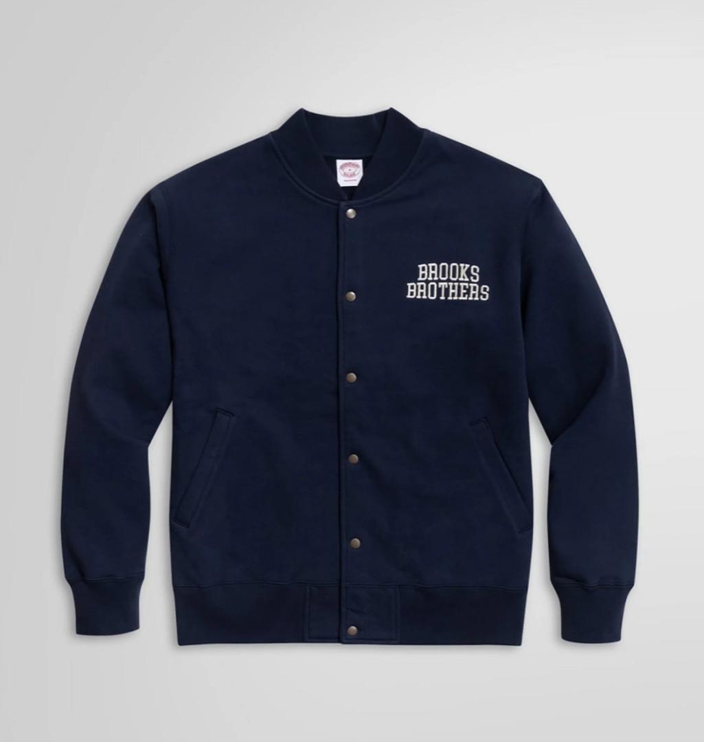 ブルックスブラザーズ　フレンチテリー ロゴ ベースボールジャケット　XL