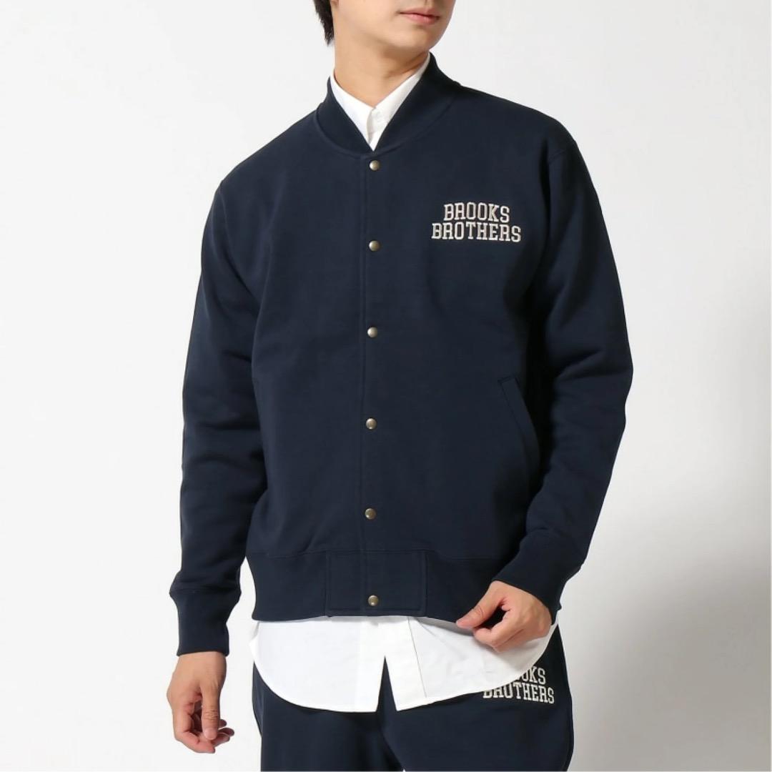 ブルックスブラザーズ　フレンチテリー ロゴ ベースボールジャケット　XL