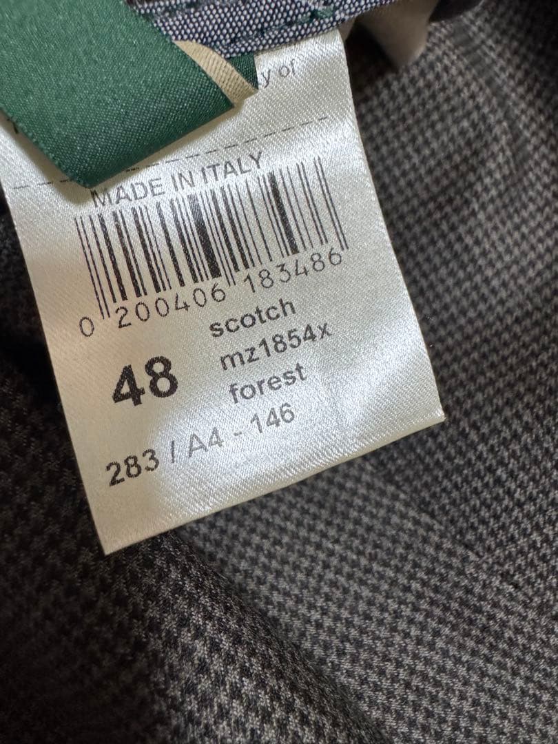 【新品未使用】ベルウィッチ スコッチ　2プリーツテーパードパンツ グレー　48