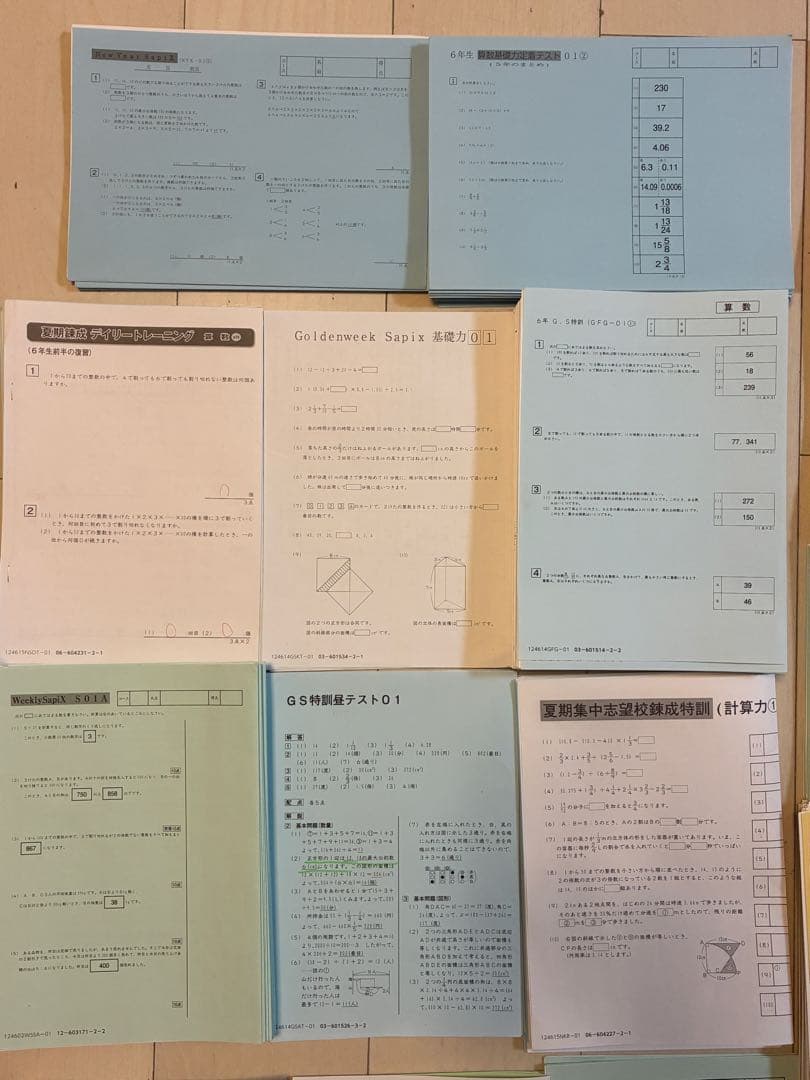 SAPIXサピックス六年生全年テスト（セット）