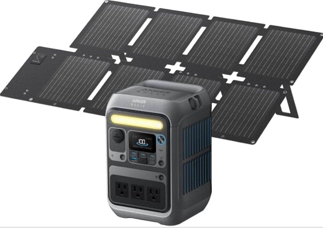 新品　ANKER SOLIX C300 DC ポータブル電源 & ソーラーパネル