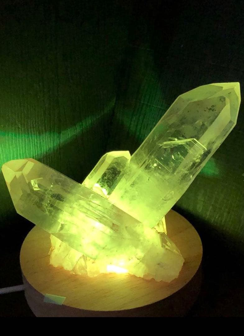 ❤️ ✳買い得　レア形　虹入り　2点　透明度抜群の水晶柱　ヒマラヤクラスター