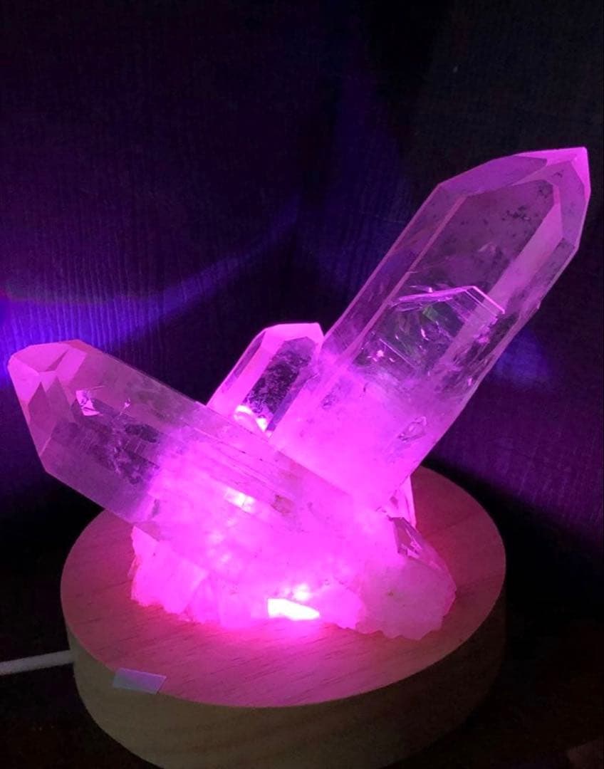 ❤️ ✳買い得　レア形　虹入り　2点　透明度抜群の水晶柱　ヒマラヤクラスター