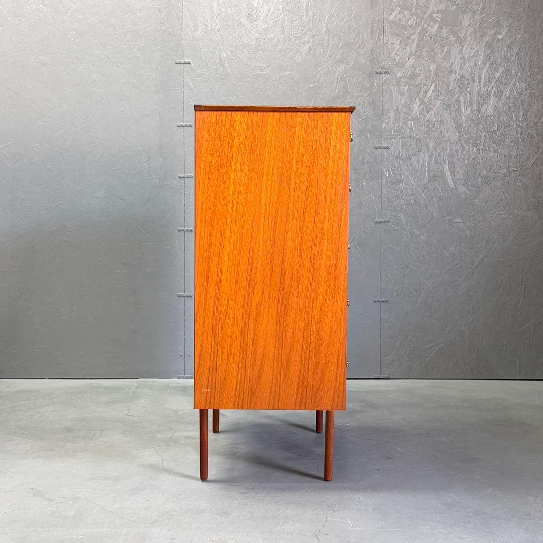 英国ヴィンテージ チーク 5段チェスト