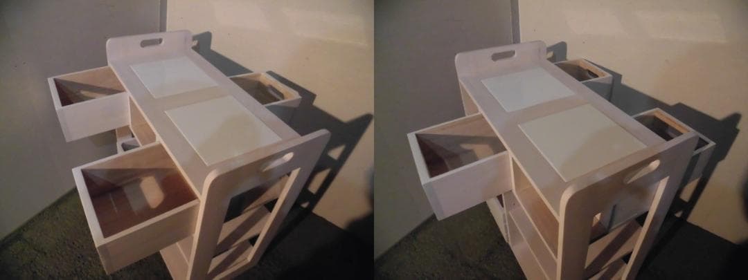 アウトレット【新品/全国一律送料無料】天然木キッチンワゴンカウンター【ホワイト】