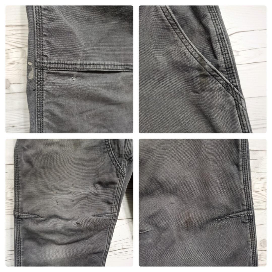 カーハート ダブルニー ペインターパンツ ダック W31 ダークグレー ダメージ