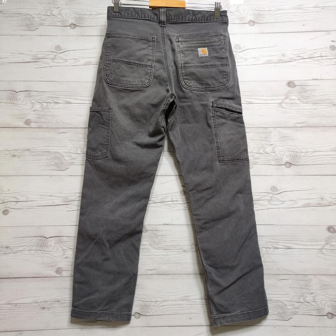 カーハート ダブルニー ペインターパンツ ダック W31 ダークグレー ダメージ