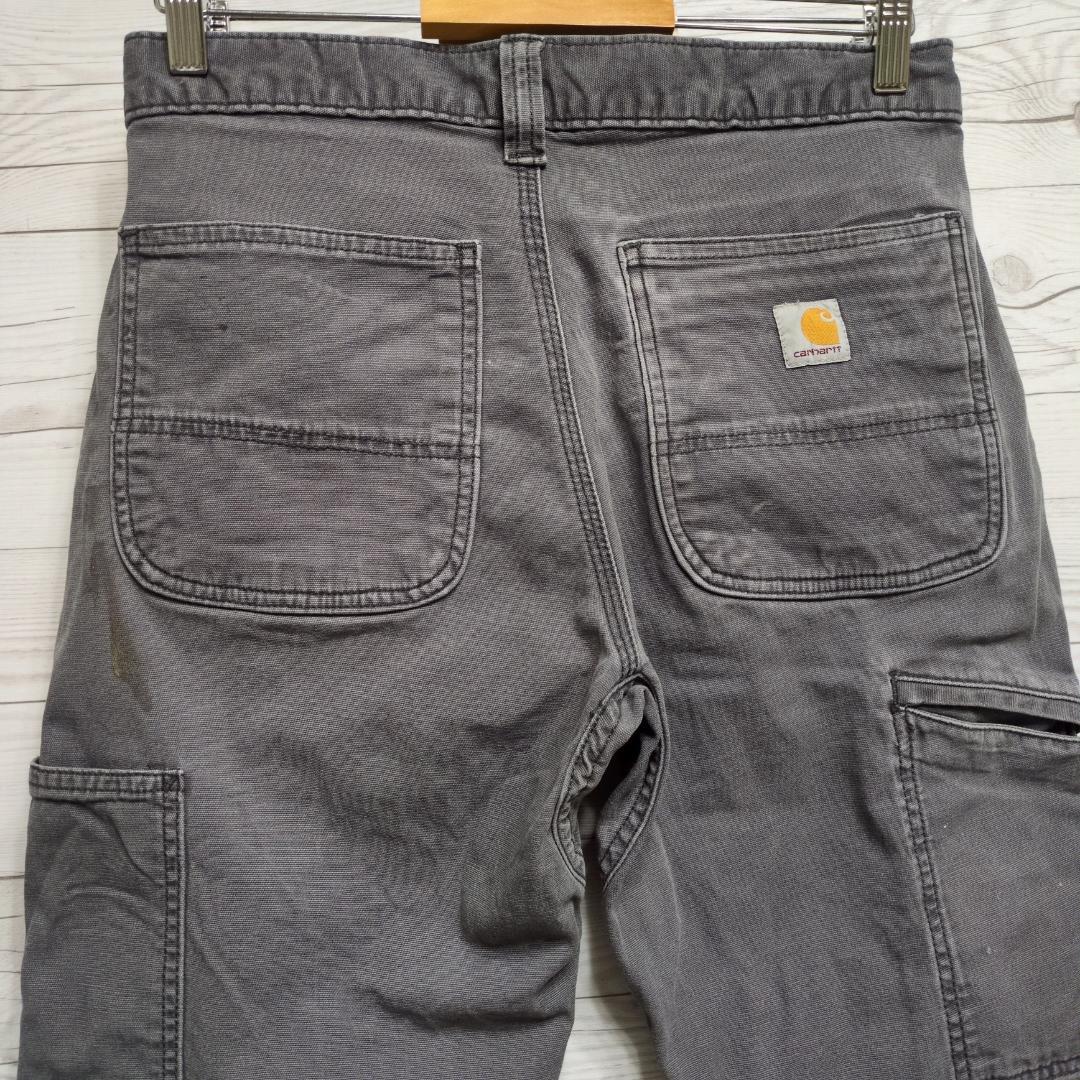カーハート ダブルニー ペインターパンツ ダック W31 ダークグレー ダメージ