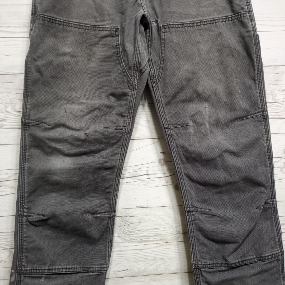 カーハート ダブルニー ペインターパンツ ダック W31 ダークグレー ダメージ