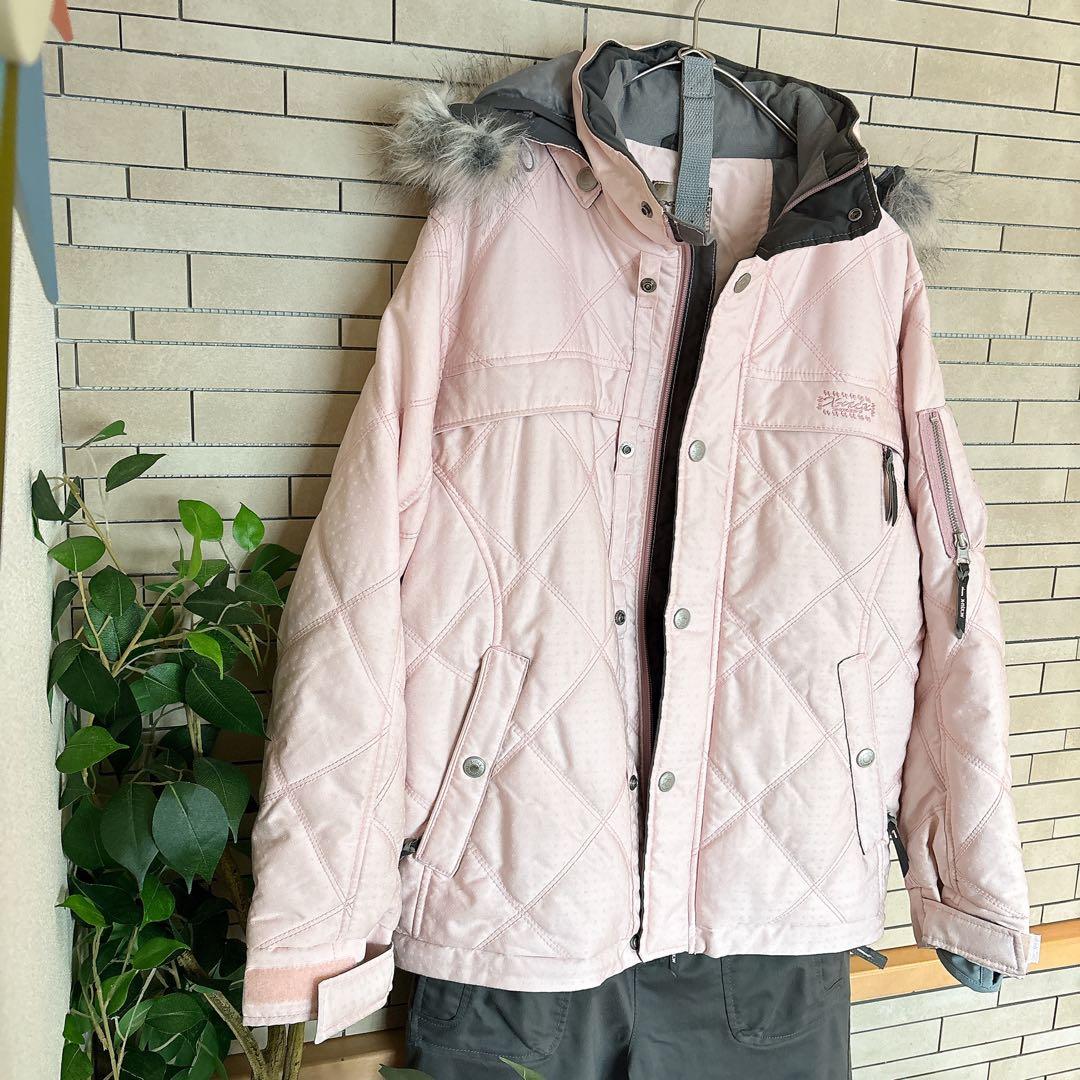 x-nix スノー ウェア 上下 セットアップ ベビーピンク ブラウン S