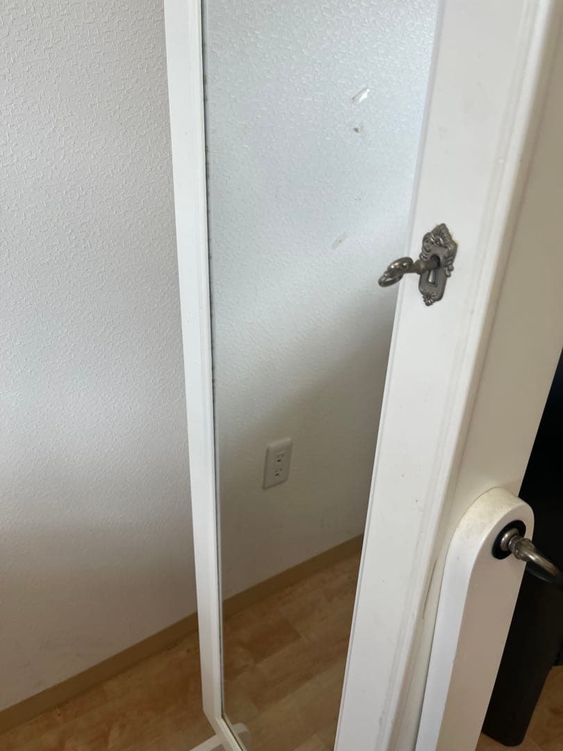 全身鏡 全身ミラー アクセサリーケース アクセサリー収納 ホワイト家具 姿見