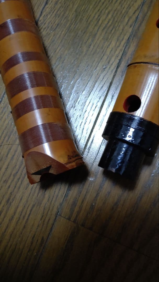 尺八在銘　三印　一尺七寸管　検　和楽器　尺八