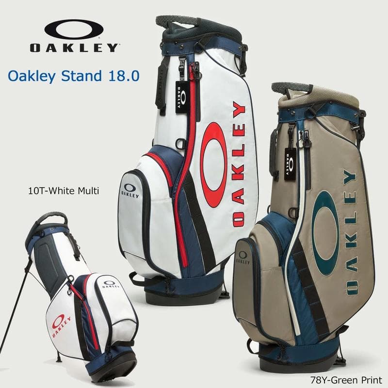 新品 オークリー OAKLEY ゴルフ スタンドキャディバッグ ホワイトマルチ