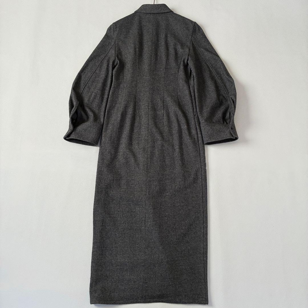 【25AW】CLANE POWER SHOULDER WOOL ONEPIECE