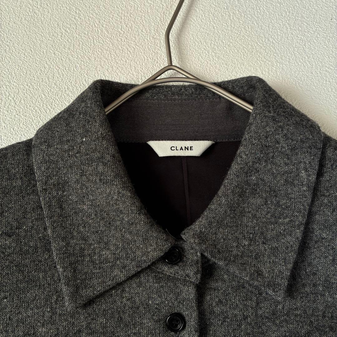 【25AW】CLANE POWER SHOULDER WOOL ONEPIECE