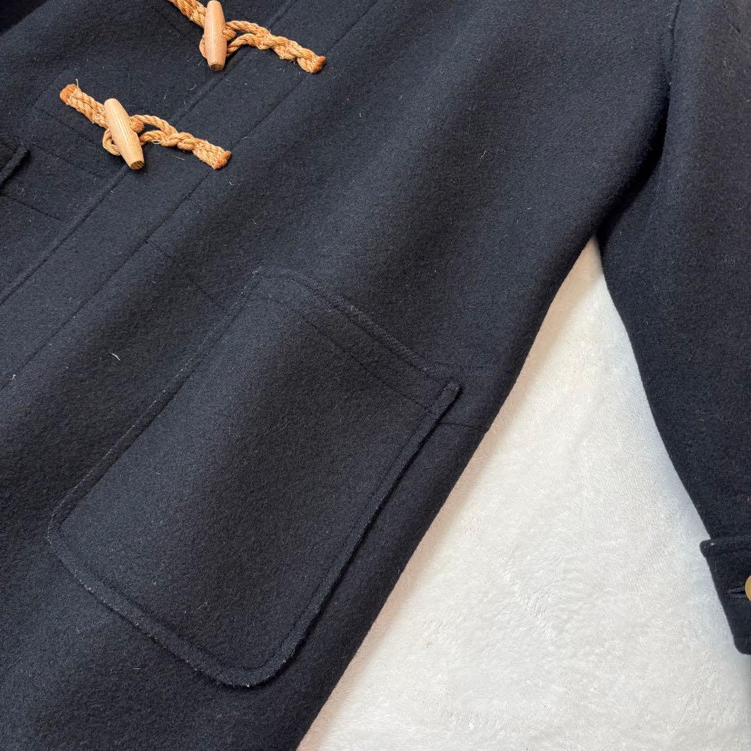 Glenoverグレンオーバー　ダッフルコート　黒　肉厚　ウール　ロング　トグル