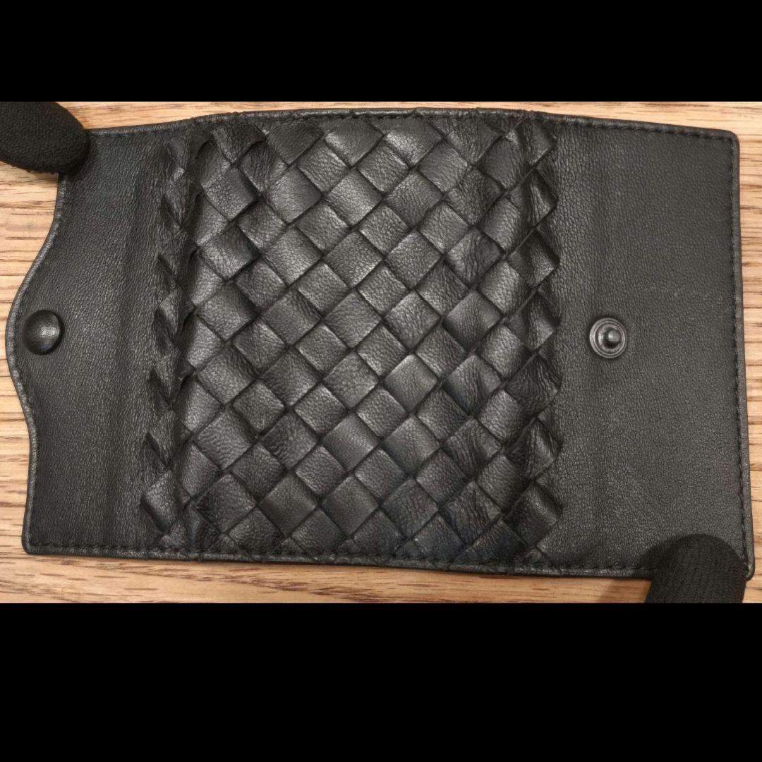 未使用【Bottega Veneta】5連 キーケース 本革 ブラック ボッテガ