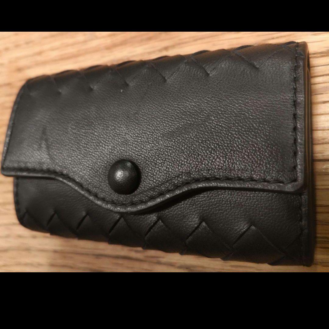 未使用【Bottega Veneta】5連 キーケース 本革 ブラック ボッテガ