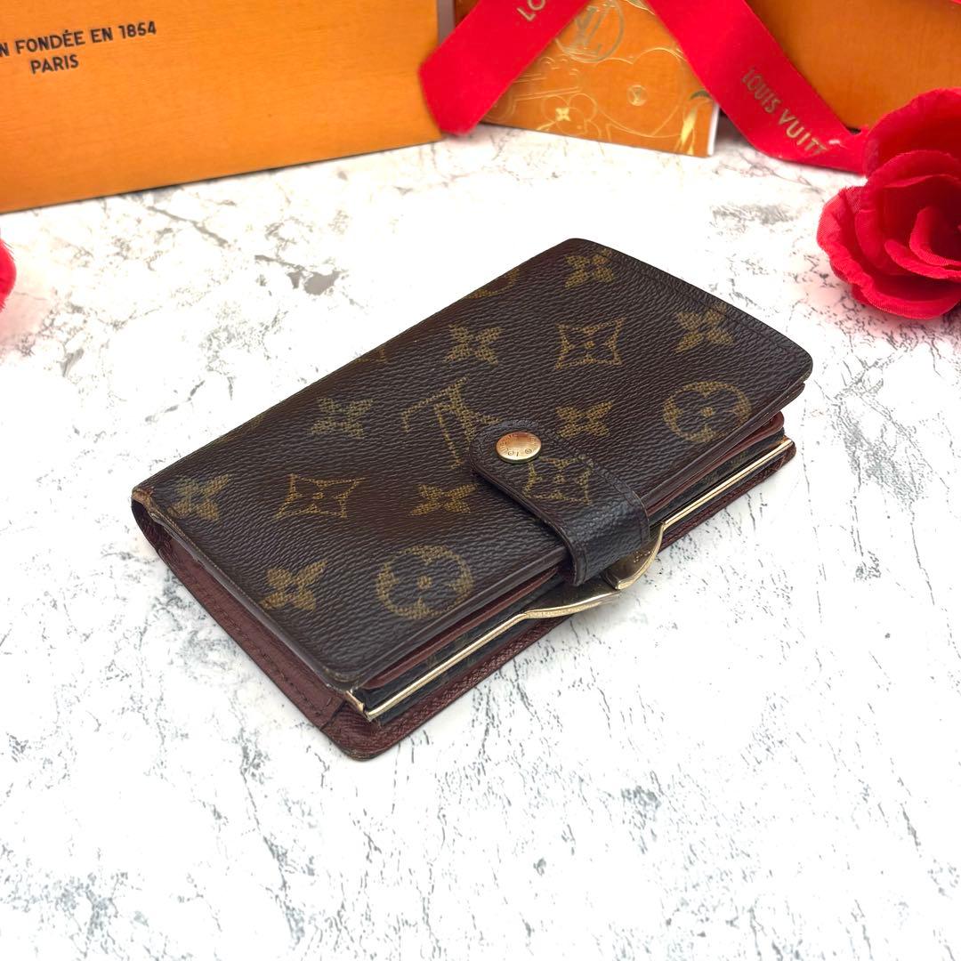 【定価の半額以下】 ルイヴィトン モノグラム ヴィエノワ がま口 折り財布