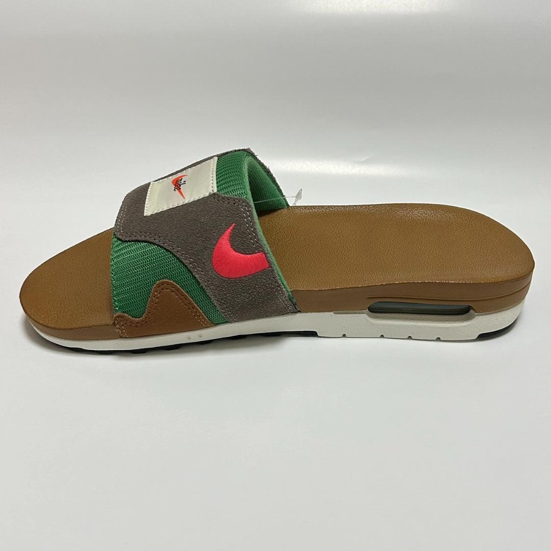 28cm 茶 緑 ナイキ エアマックス 1 スライド サンダル