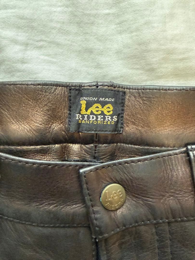 Lee レザーパンツ ブラック 牛革 サイズ32