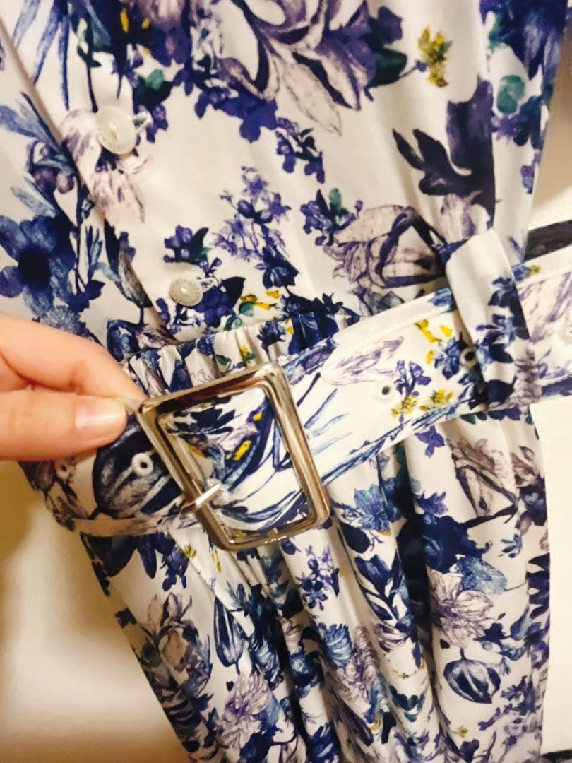 hazama はざま。 夏かしのワンピース Blue S