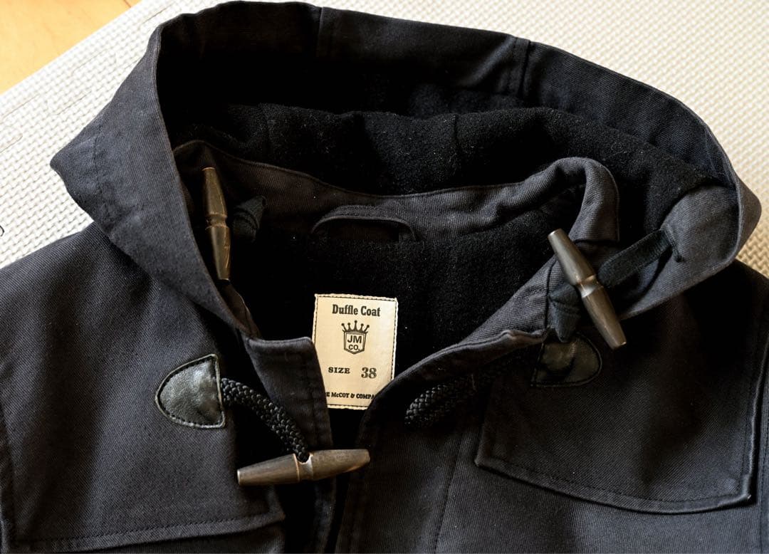 JOE McCOY ダッフルコート ブラック サイズ38 リアルマッコイズ