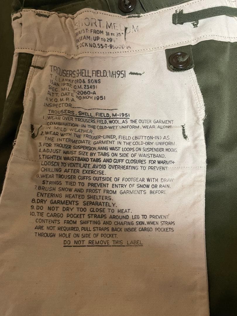 50s m51 medium short デッドストック